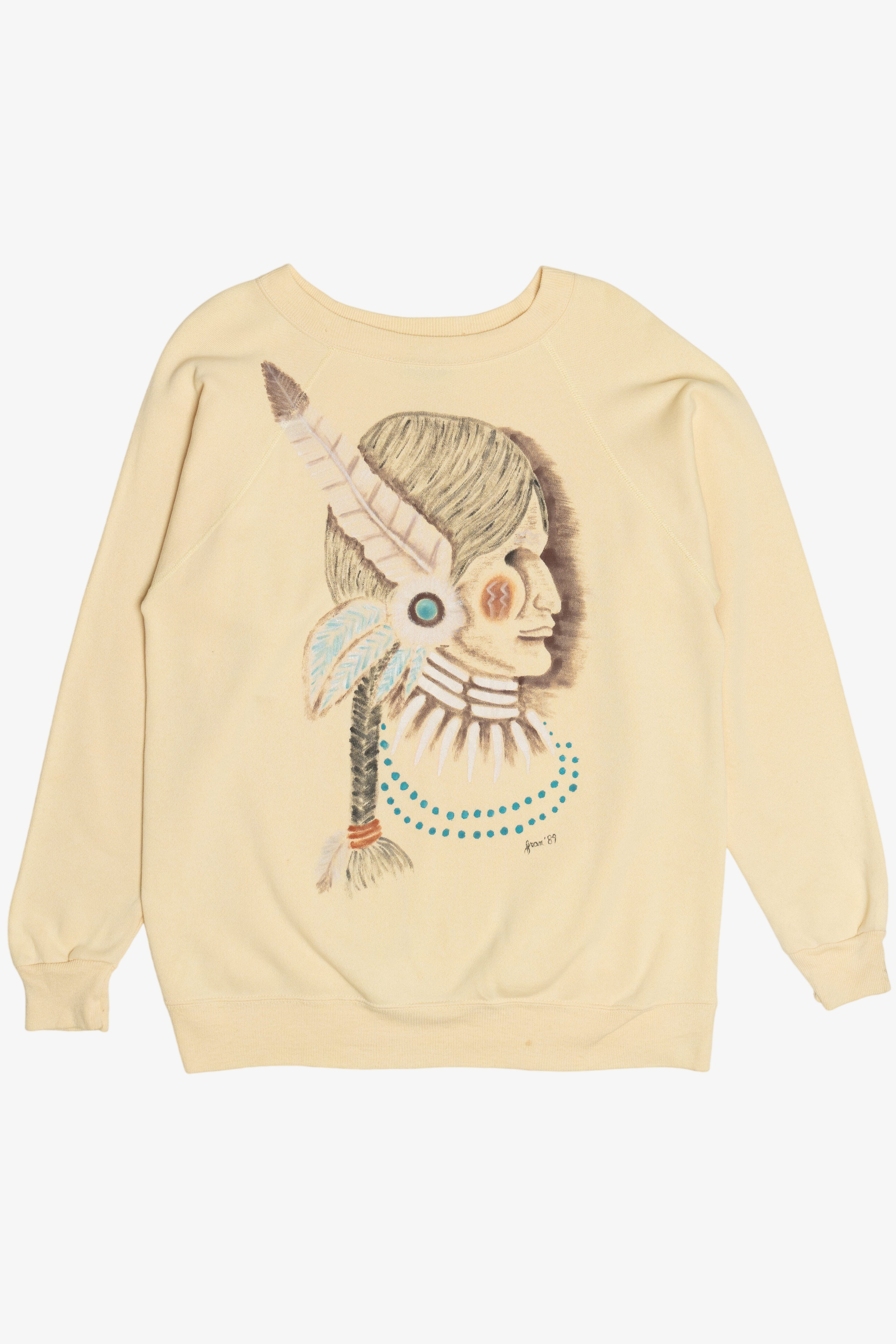 Vintage Hand Painted Sweatshirt (1980s)