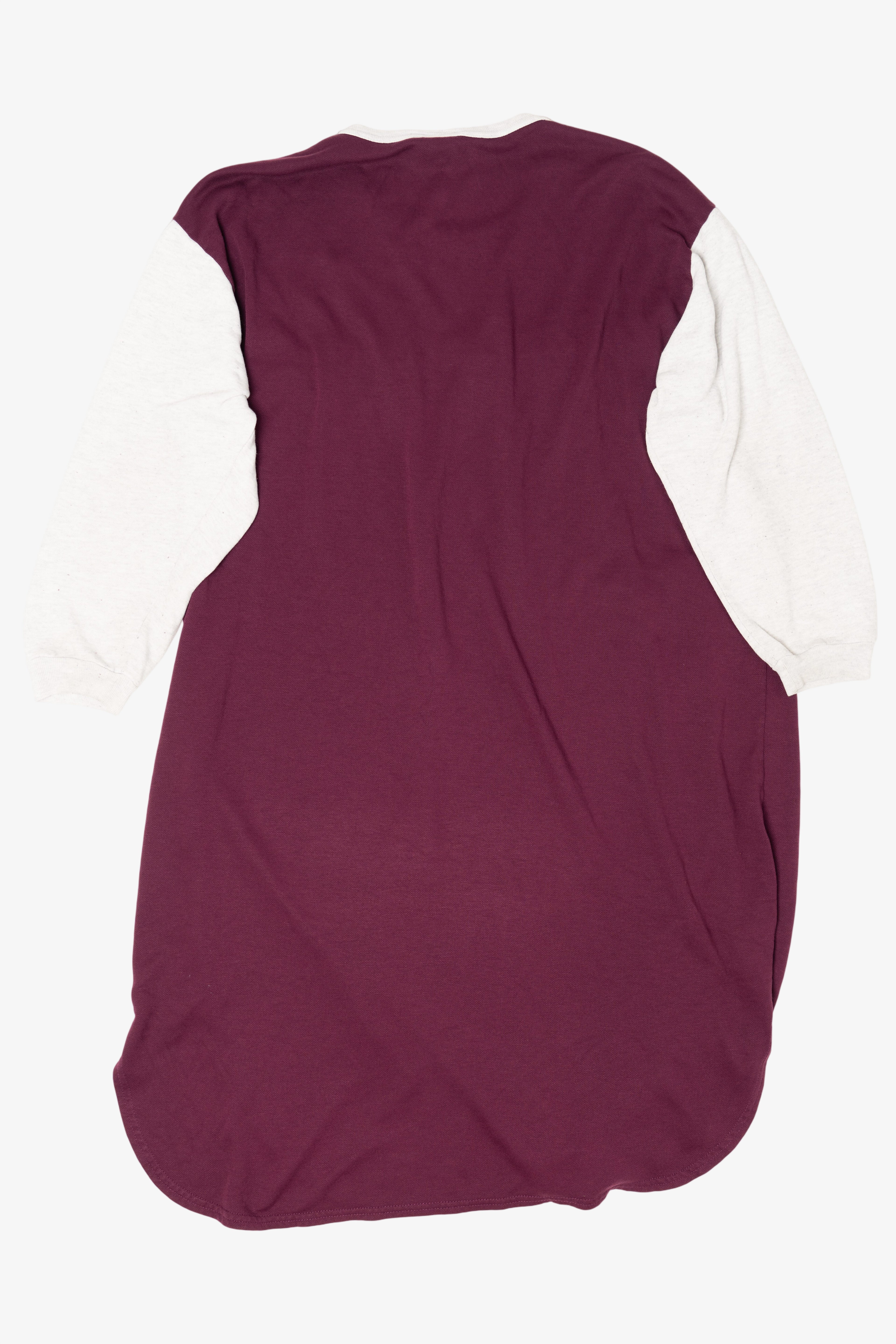 Vintage Burgundy Katy Sweatshirt Dress (1990s)