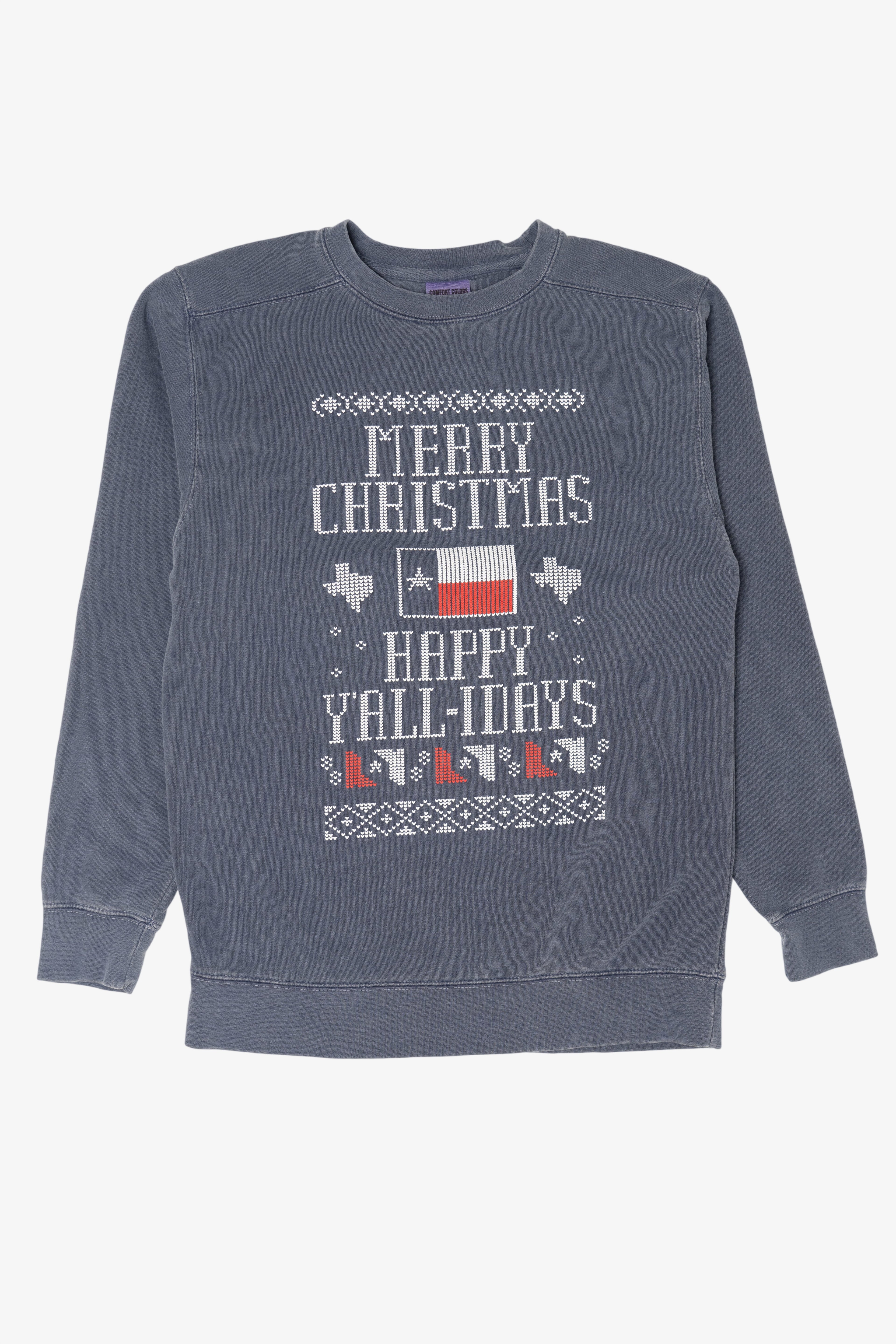 Texas "Happy Yall-Idays" Christmas Holiday Sweatshirt