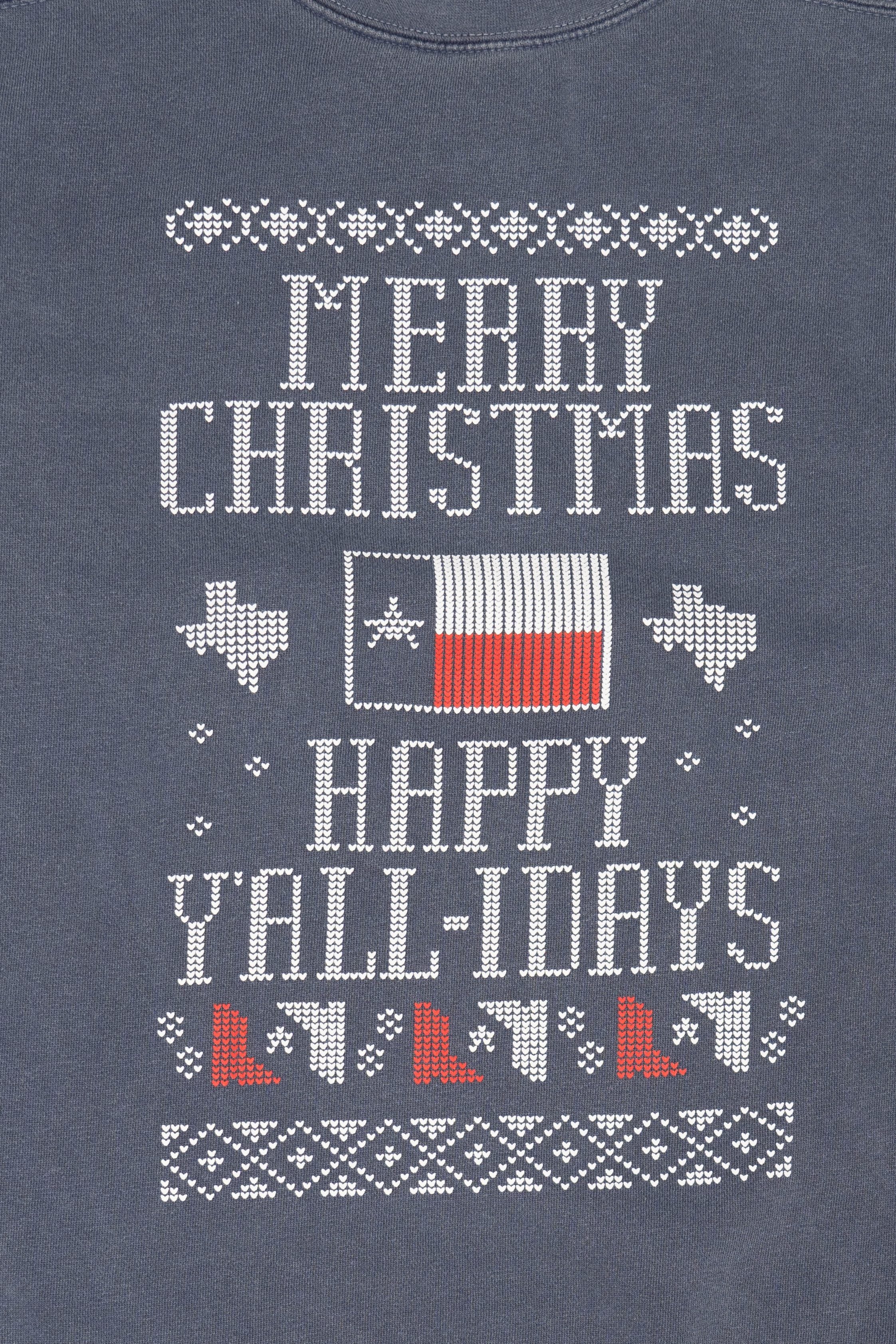 Texas "Happy Yall-Idays" Christmas Holiday Sweatshirt