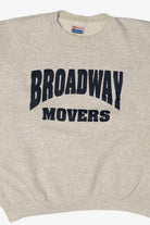 Vintage Light Gray Broadway Movers Sweatshirt (1990s)