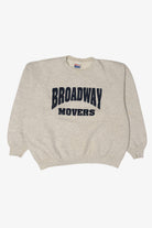 Vintage Light Gray Broadway Movers Sweatshirt (1990s)