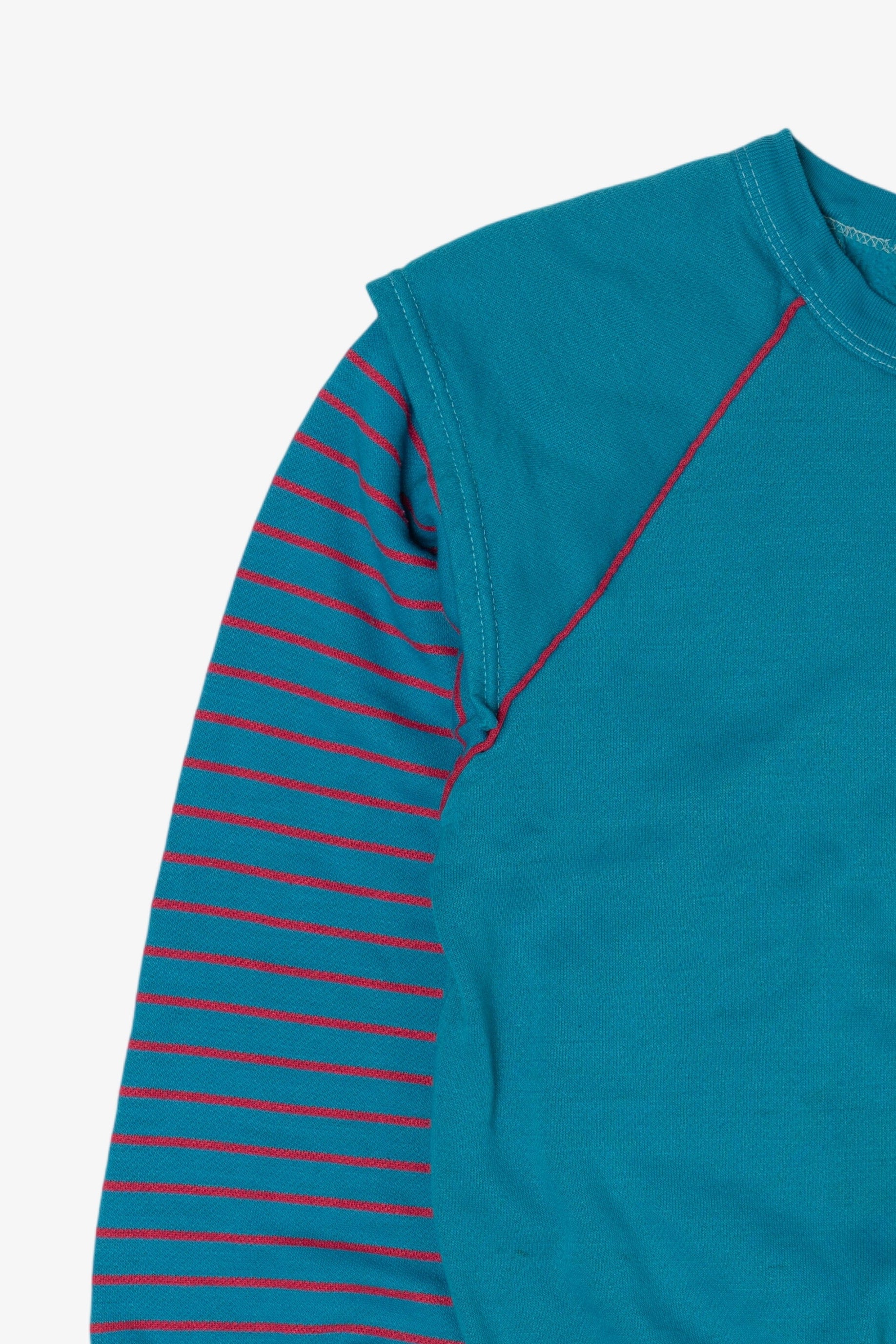 Vintage Blue Julie Girl Striped Sweatshirt (1990s)