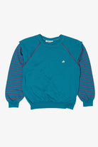 Vintage Blue Julie Girl Striped Sweatshirt (1990s)