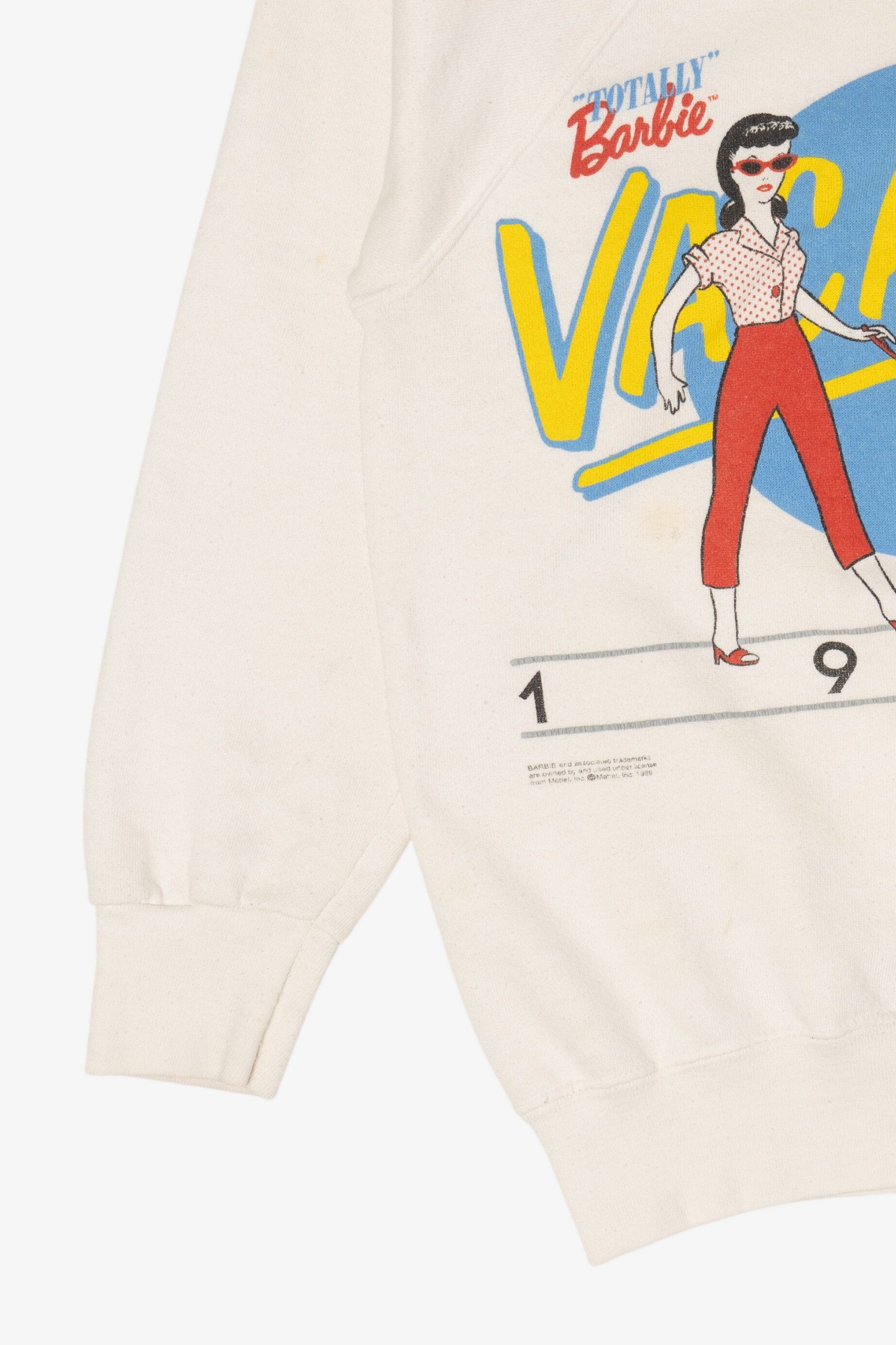 Vintage "Totally" Barbie Vacation Raglan Sweatshirt (1980s)