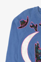 Vintage Blue Painted Patchwork Desert Cowboy Raglan Sweatshirt (1990s)