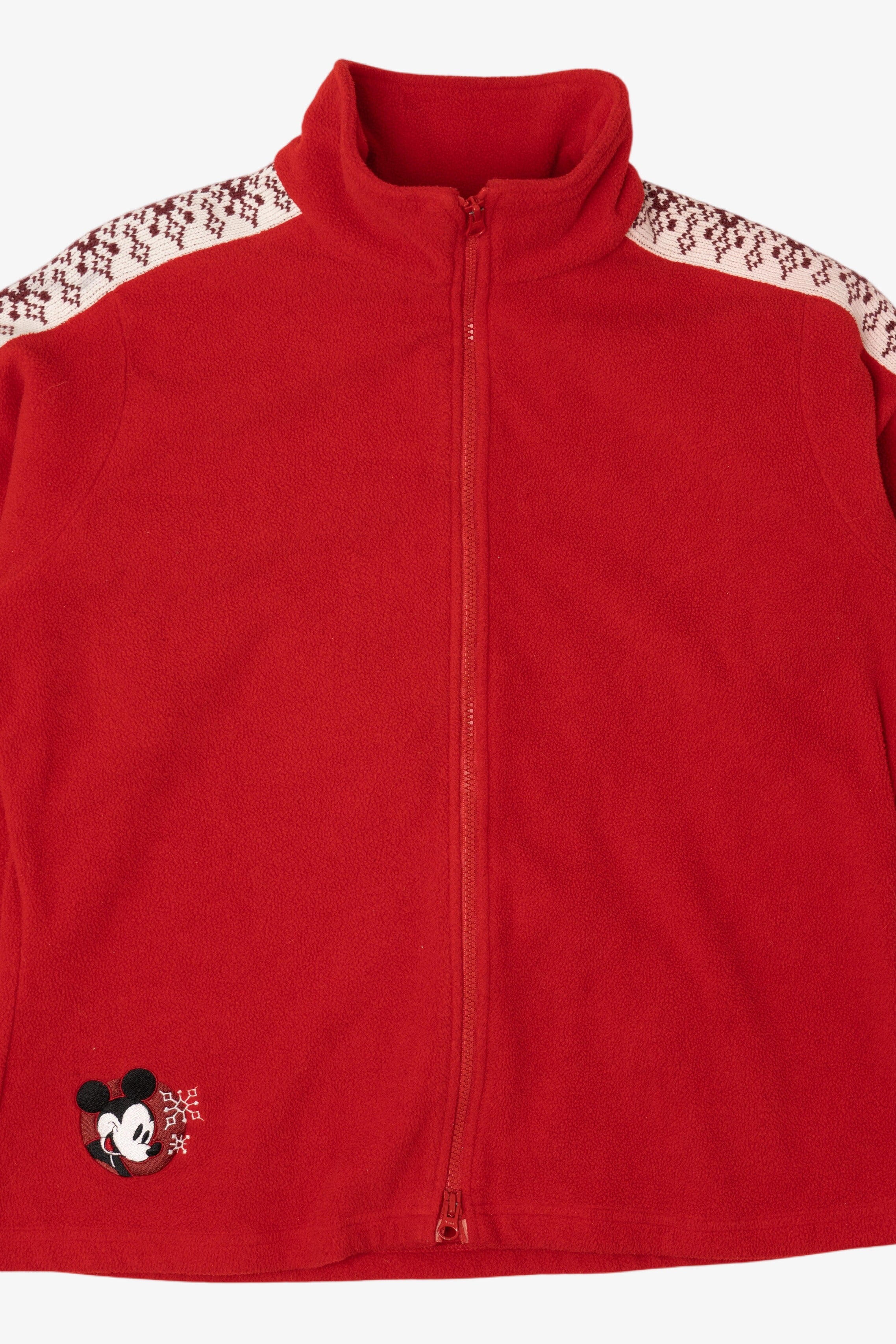 Vintage Red Disney Mickey Mouse Snowflakes Sweatshirt (2000s)