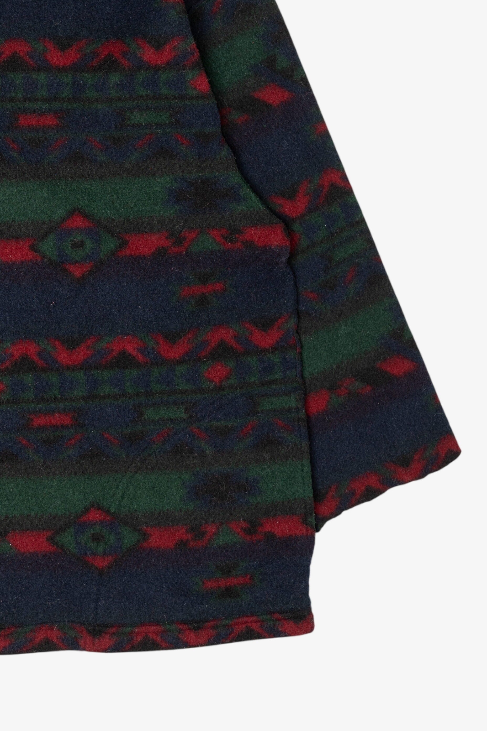 Vintage Southwestern Aztec Pattern Quarter Zip Fleece Sweatshirt (1990s)