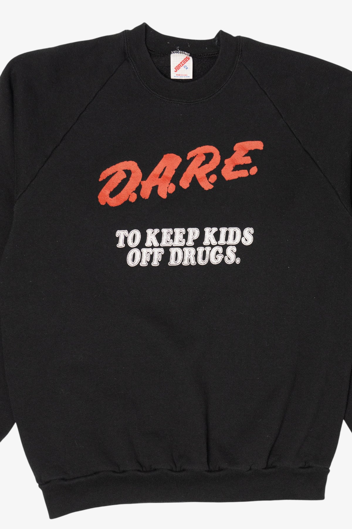 Vintage "D.A.R.E To Keep Your Kids Off Drugs" Raglan Sweatshirt (1990s)