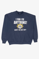 Vintage "I Can Fix Anything" Duct Tape Funny Sweatshirt (1990s)