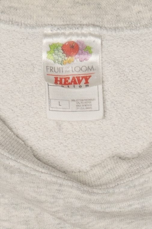 Vintage Light Gray "Crest Of Books" Sweatshirt (1990s)