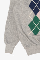 Vintage Gray Bachrachs Argyle Raglan Sweatshirt (1990s)