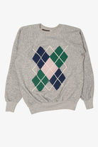 Vintage Gray Bachrachs Argyle Raglan Sweatshirt (1990s)