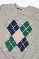 Vintage Gray Bachrachs Argyle Raglan Sweatshirt (1990s)