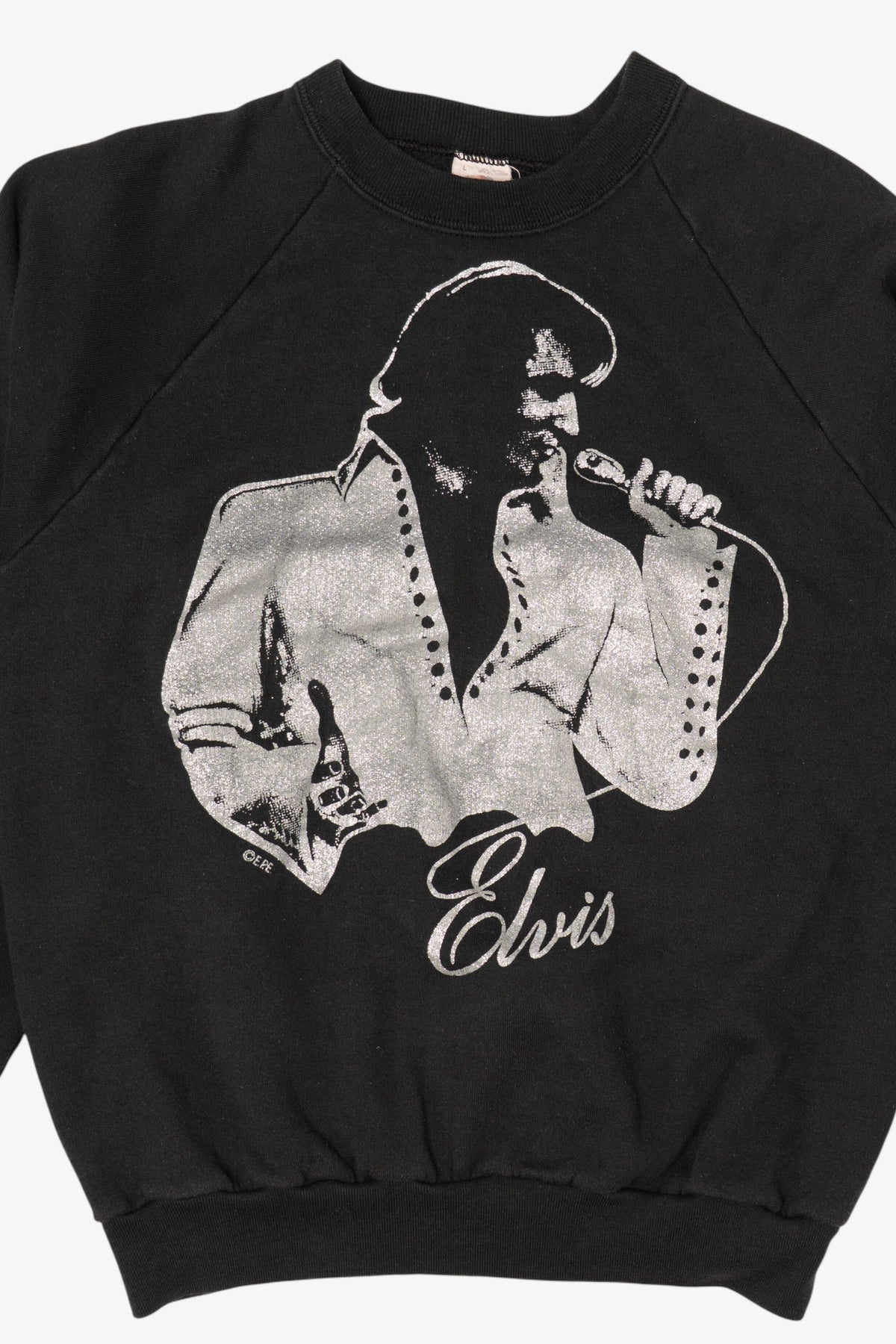 Vintage Black Elvis Presley Raglan Sweatshirt (1990s)
