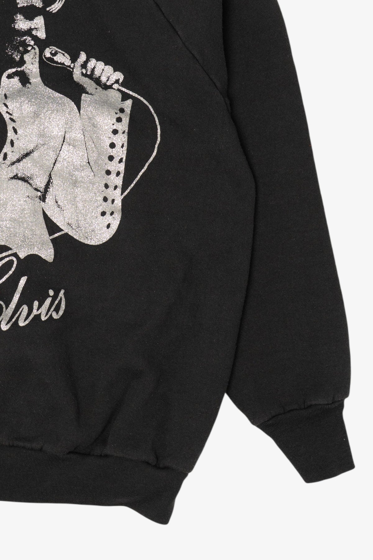 Vintage Black Elvis Presley Raglan Sweatshirt (1990s)