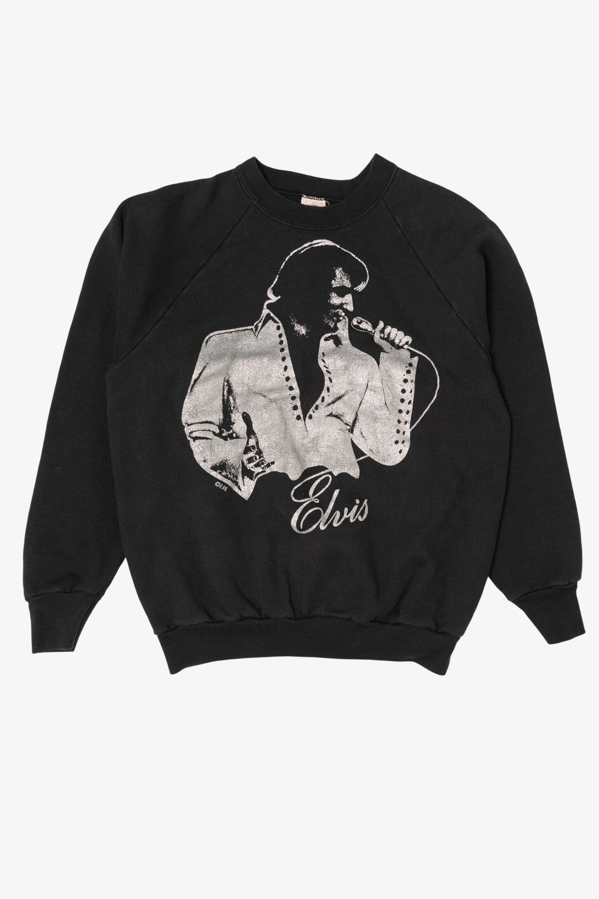 Vintage Black Elvis Presley Raglan Sweatshirt (1990s)