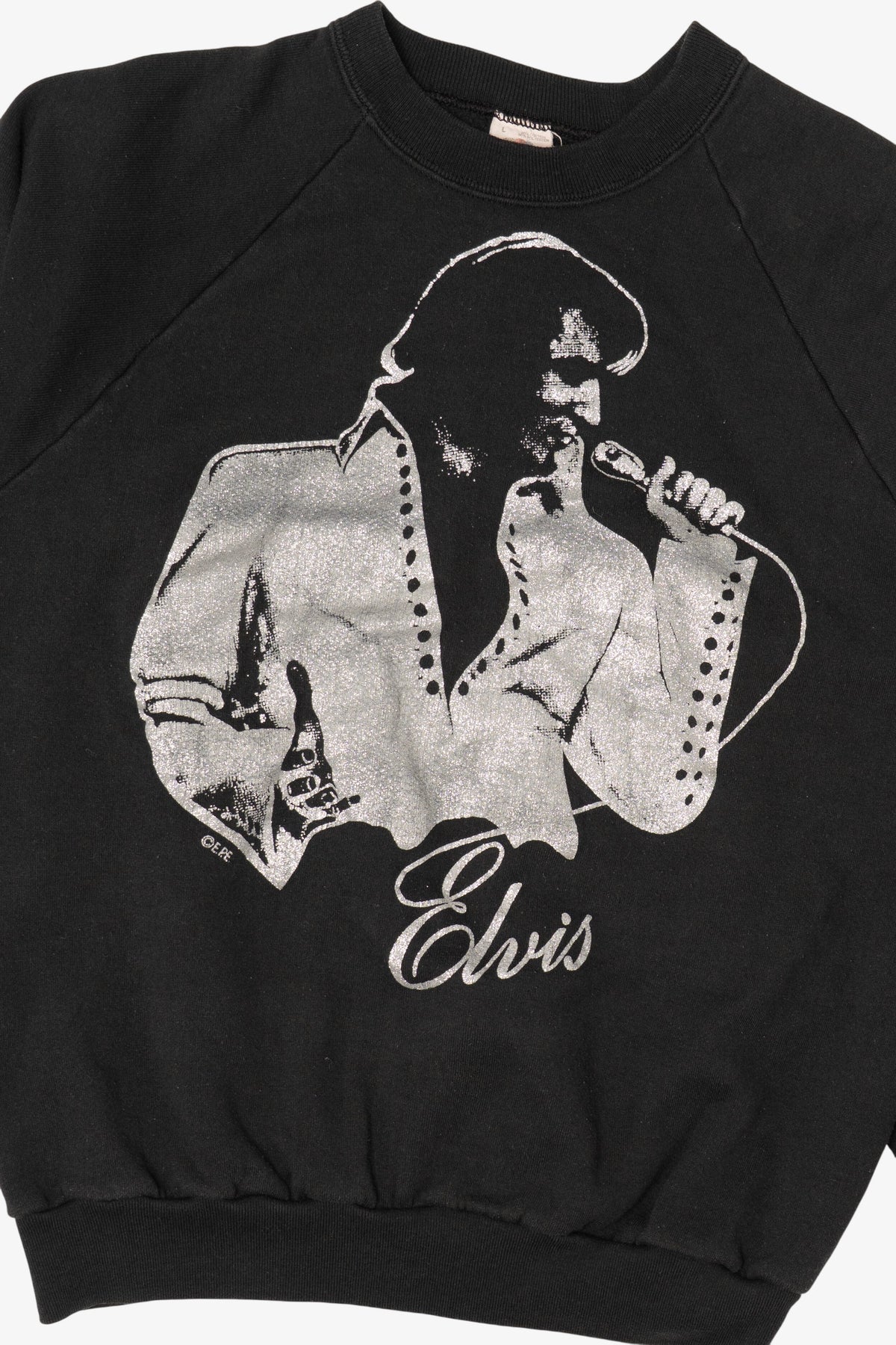 Vintage Black Elvis Presley Raglan Sweatshirt (1990s)