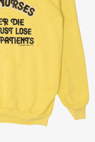 Vintage Yellow "Old School Nurses..." Funny Raglan Sweatshirt (1990s)