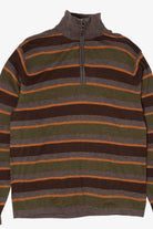 Vintage Striped Impermeable Full Zip Sweatshirt (2000s)