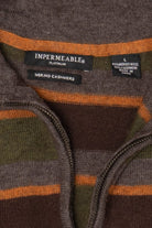 Vintage Striped Impermeable Full Zip Sweatshirt (2000s)