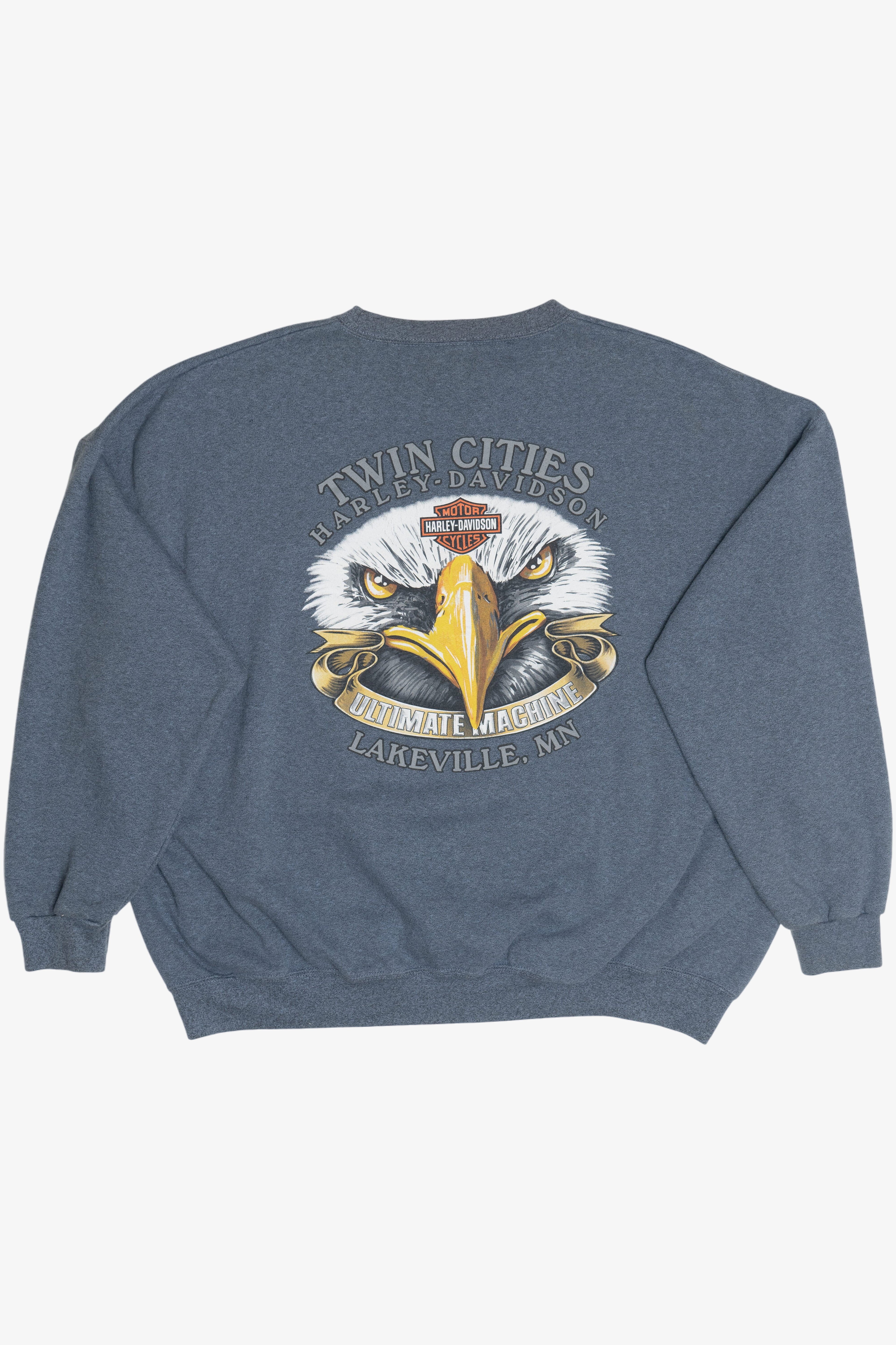 Harley Davidson Skull And Eagle Twin Cities Sweatshirt (2010s)