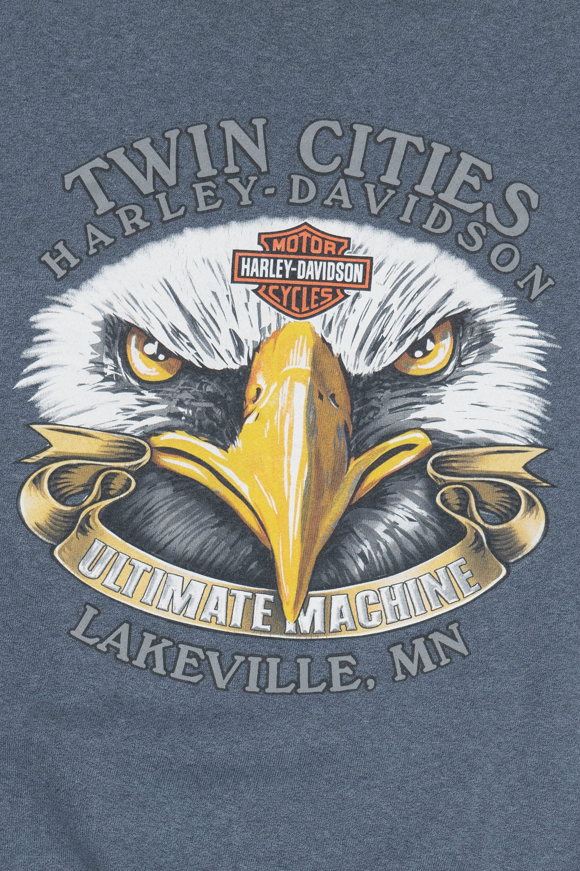 Harley Davidson Skull And Eagle Twin Cities Sweatshirt (2010s)
