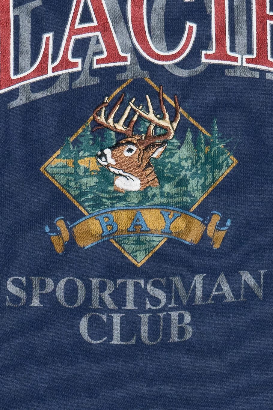 Vintage "Glacier Bay Sportsman Club" Embroidered Deer Sweatshirt (1990s)