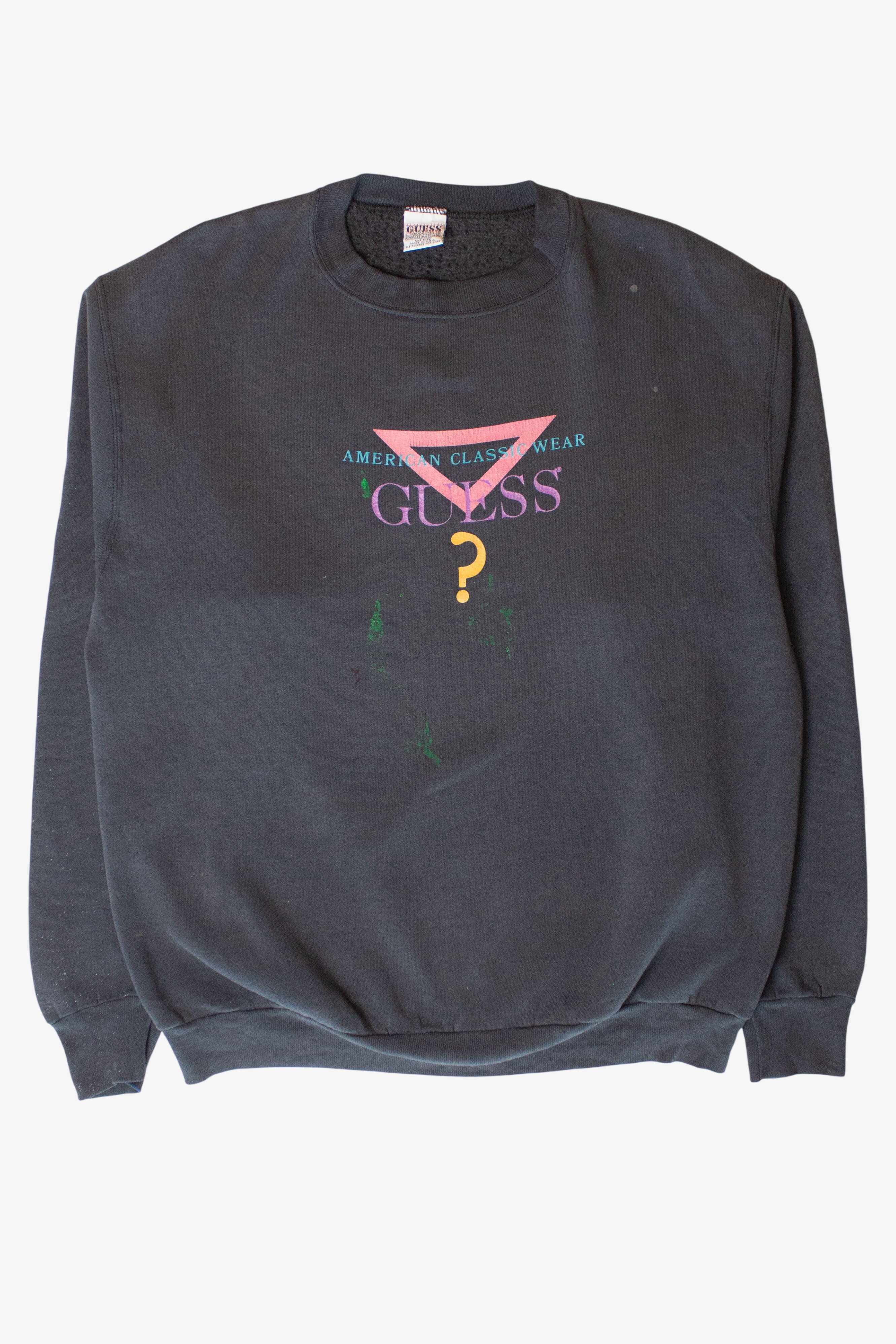 Vintage Paint Stained Guess Sweatshirt (1990s)