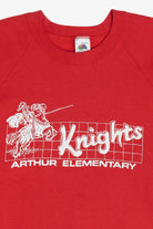 Vintage "Knights" "Arthur Elementary" Jousting Knight Graphic Sweatshirt (1990s)