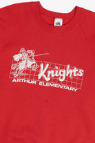 Vintage "Knights" "Arthur Elementary" Jousting Knight Graphic Sweatshirt (1990s)