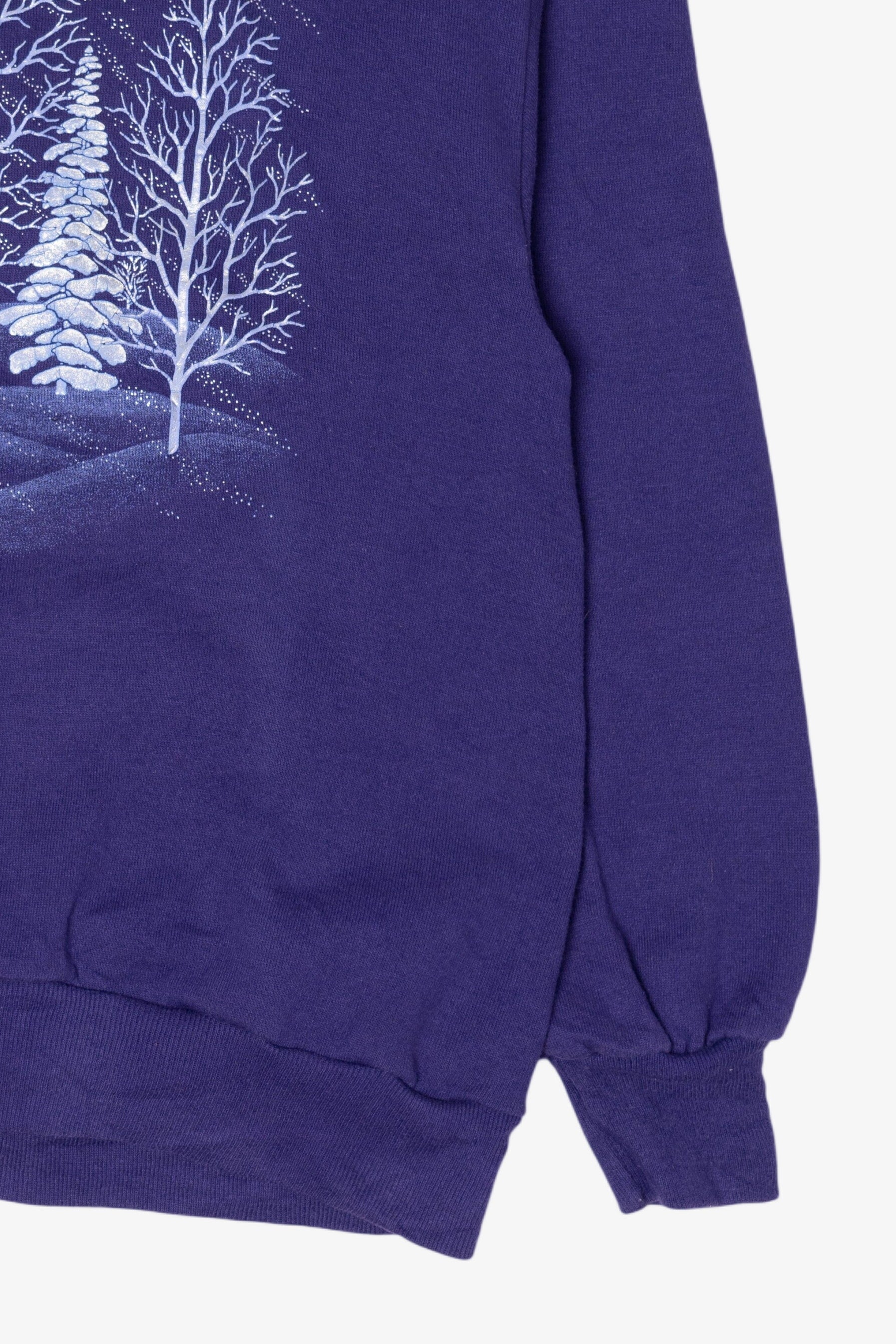 Vintage Purple Whim Z Winter Scene Sweatshirt (1990s)