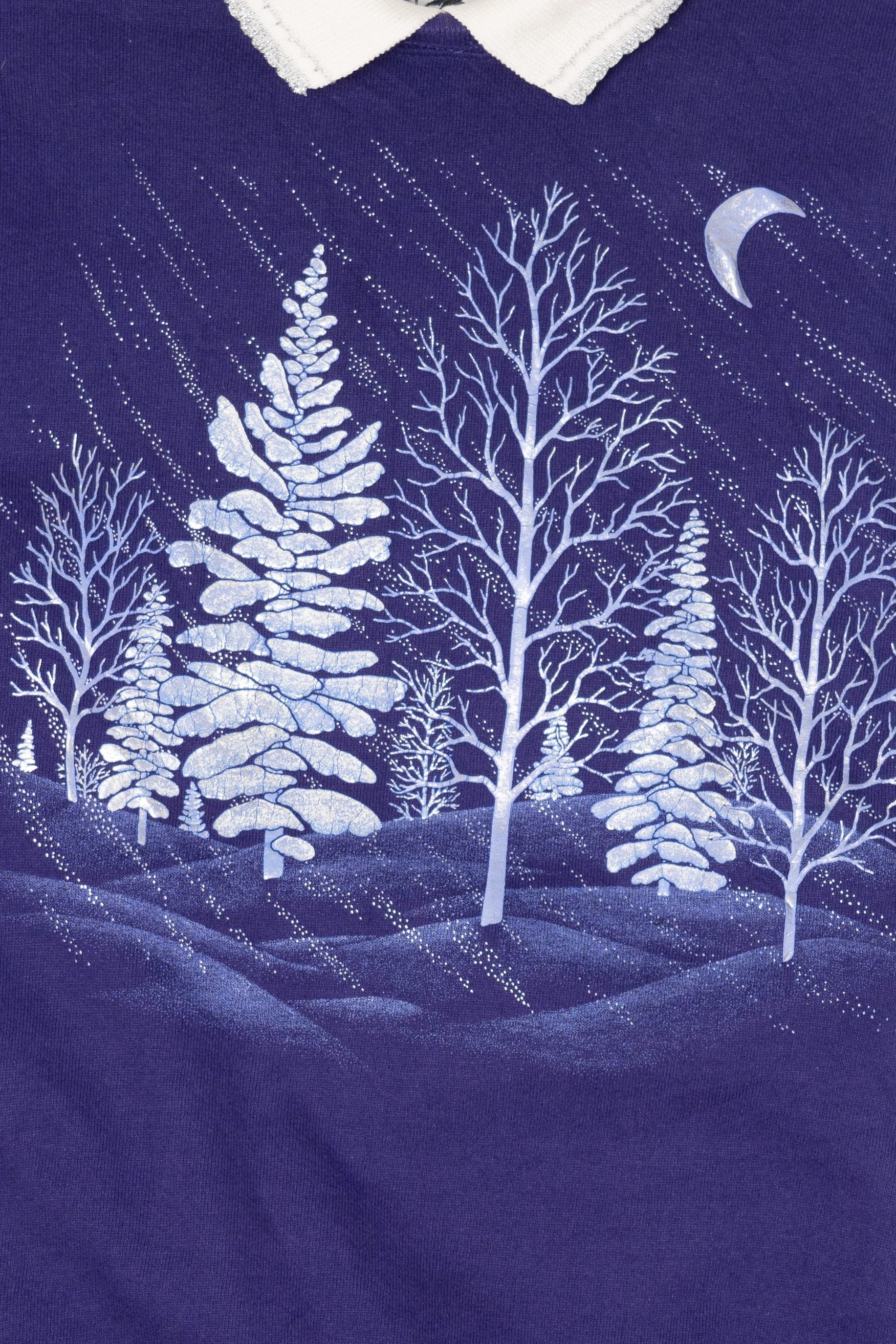 Vintage Purple Whim Z Winter Scene Sweatshirt (1990s)