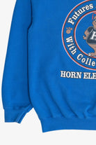 Vintage "Futures Are Bright With College In Sight" Horn Elementary Bear Mascot Sweatshirt (2000s)