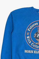 Vintage "Futures Are Bright With College In Sight" Horn Elementary Bear Mascot Sweatshirt (2000s)