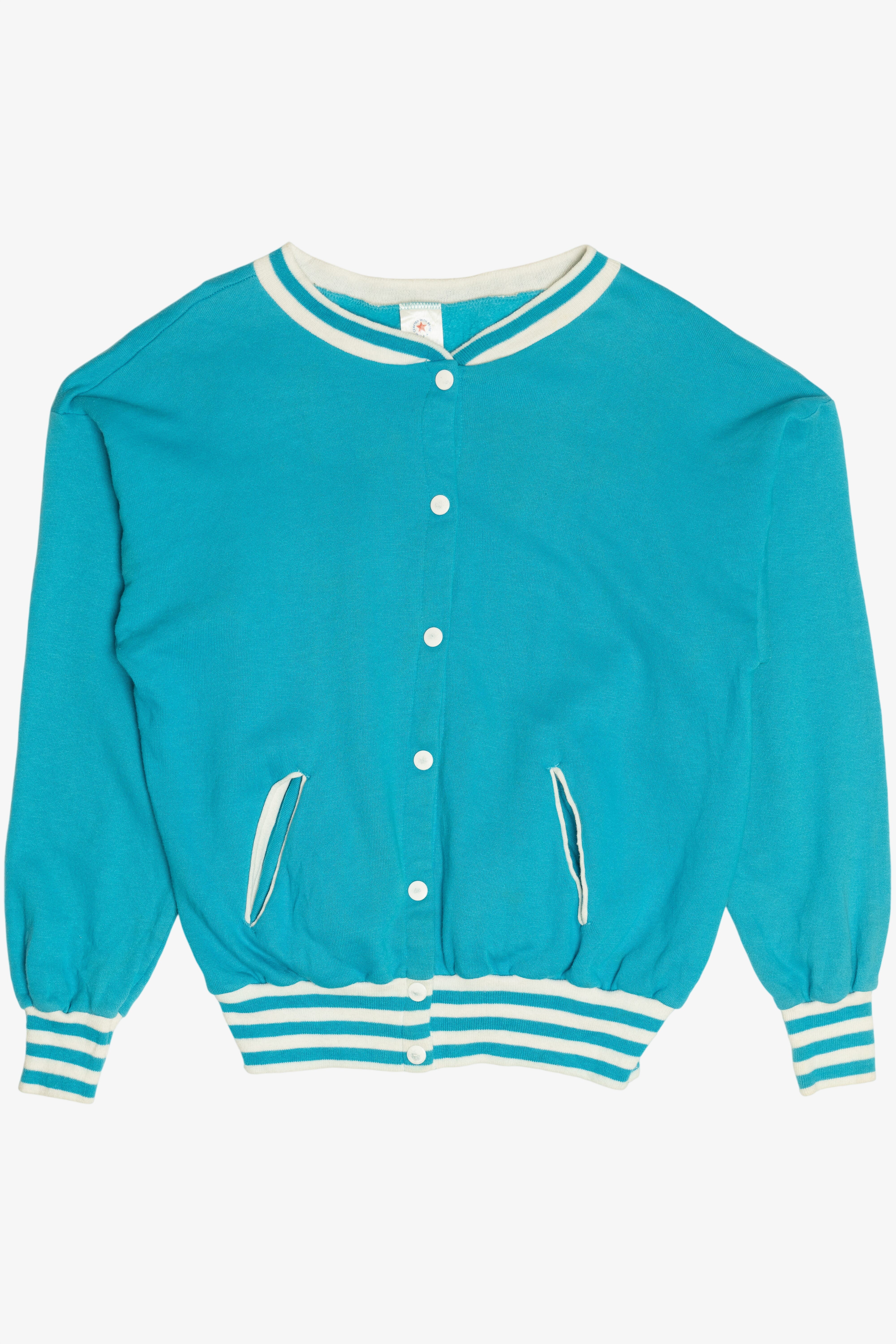 Vintage Tultex Turquoise Snap Button Up Sweatshirt (1980s) – Ragstock