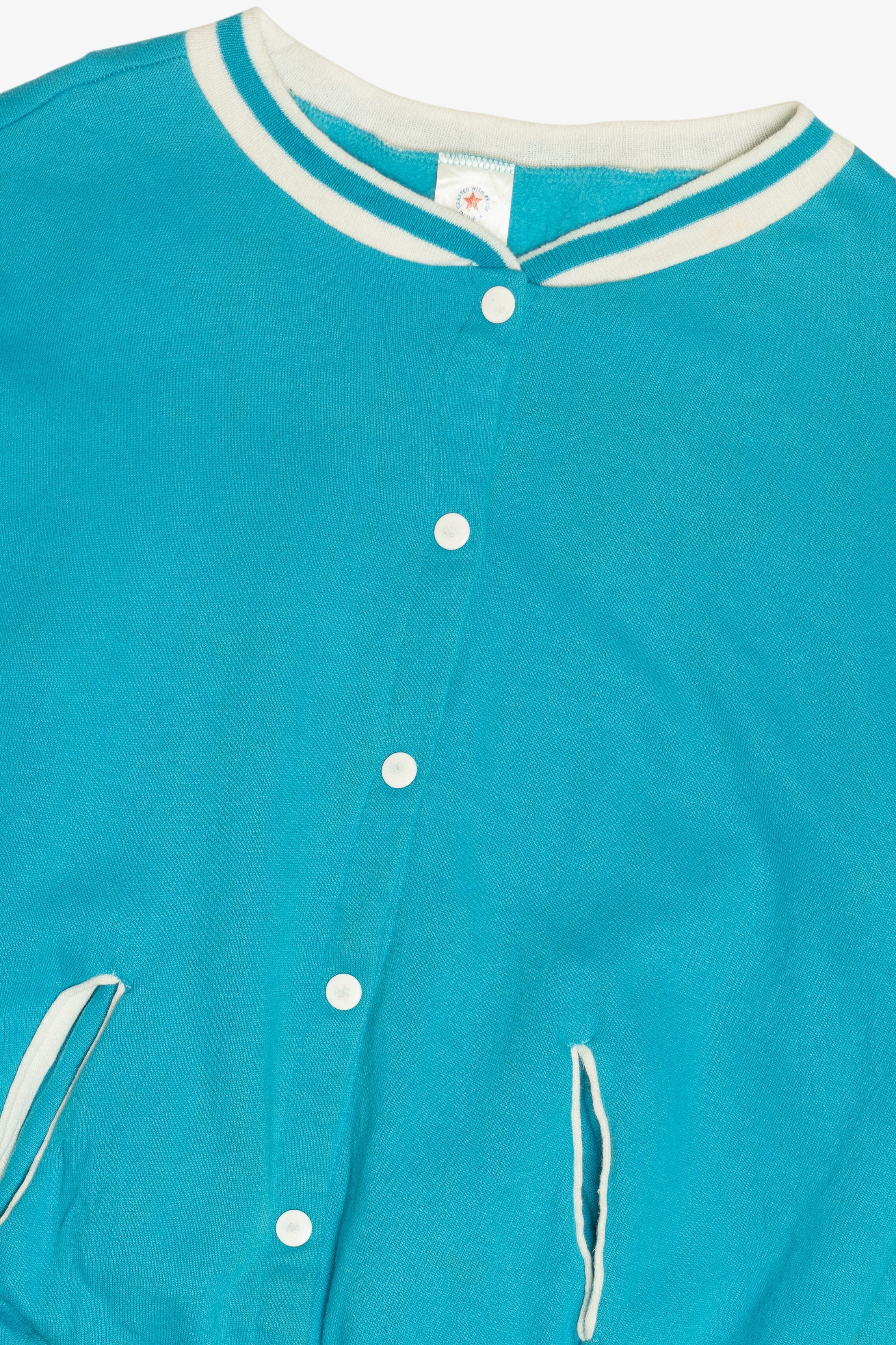 Vintage Tultex Turquoise Snap Button Up Sweatshirt (1980s) – Ragstock