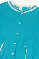 Vintage Tultex Turquoise Snap Button Up Sweatshirt (1980s)