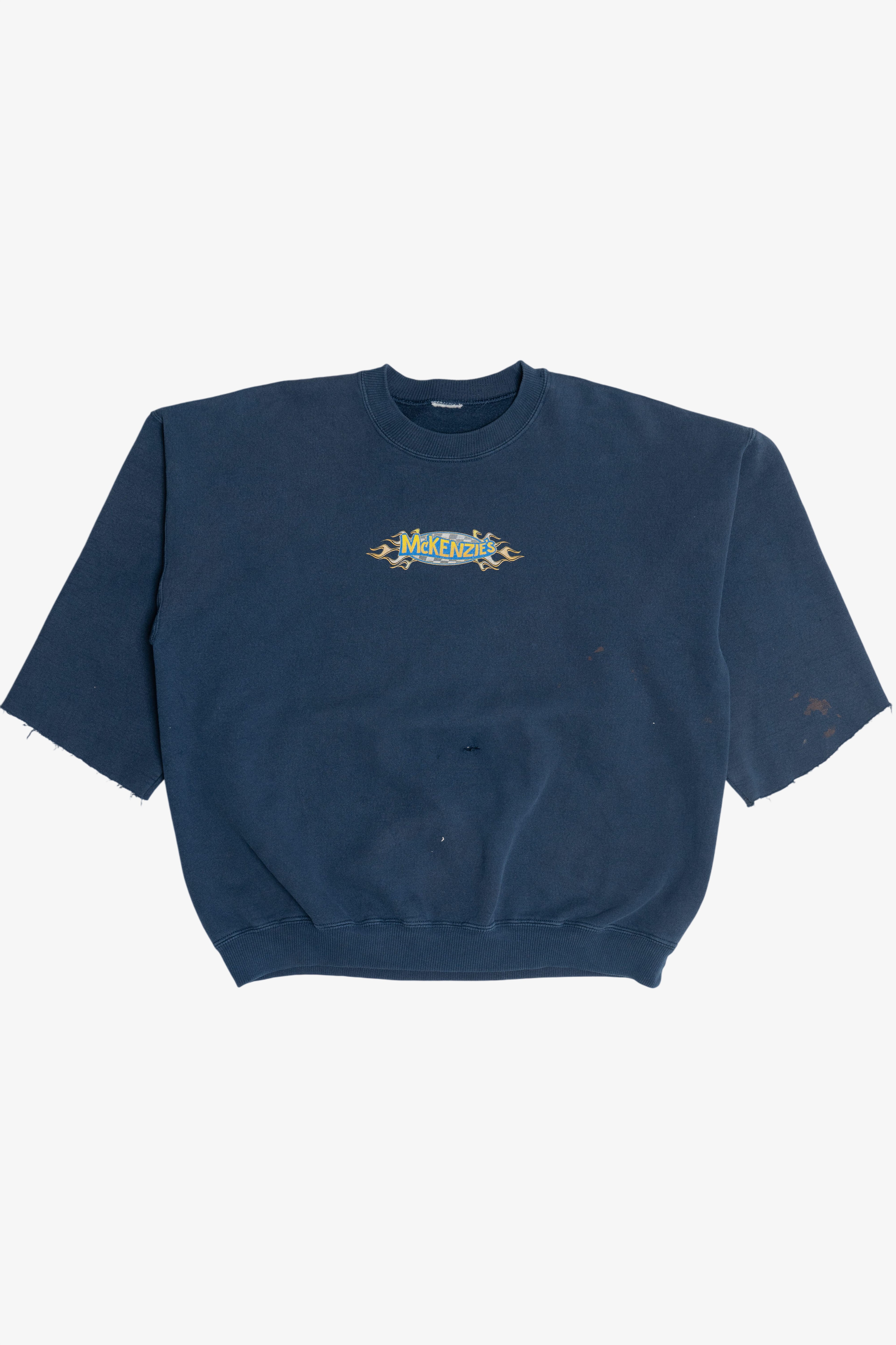 Vintage "McKenzie's Performance Products" Raw Hem Short Sleeve Sweatshirt (1990s)