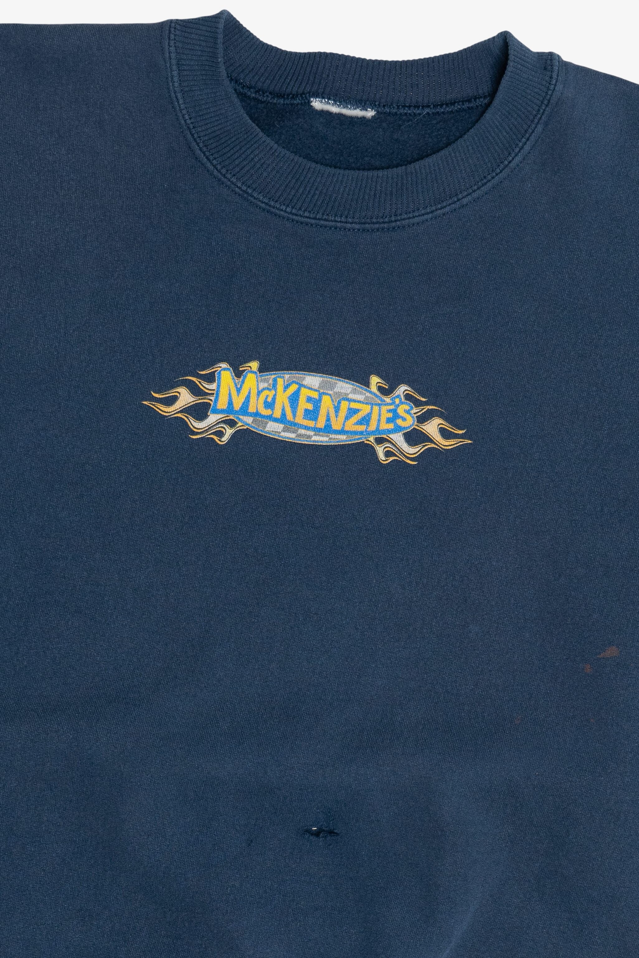 Vintage "McKenzie's Performance Products" Raw Hem Short Sleeve Sweatshirt (1990s)