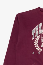 Vintage Burgundy Texas A&M Aggie Tultex Sweatshirt (1990s)