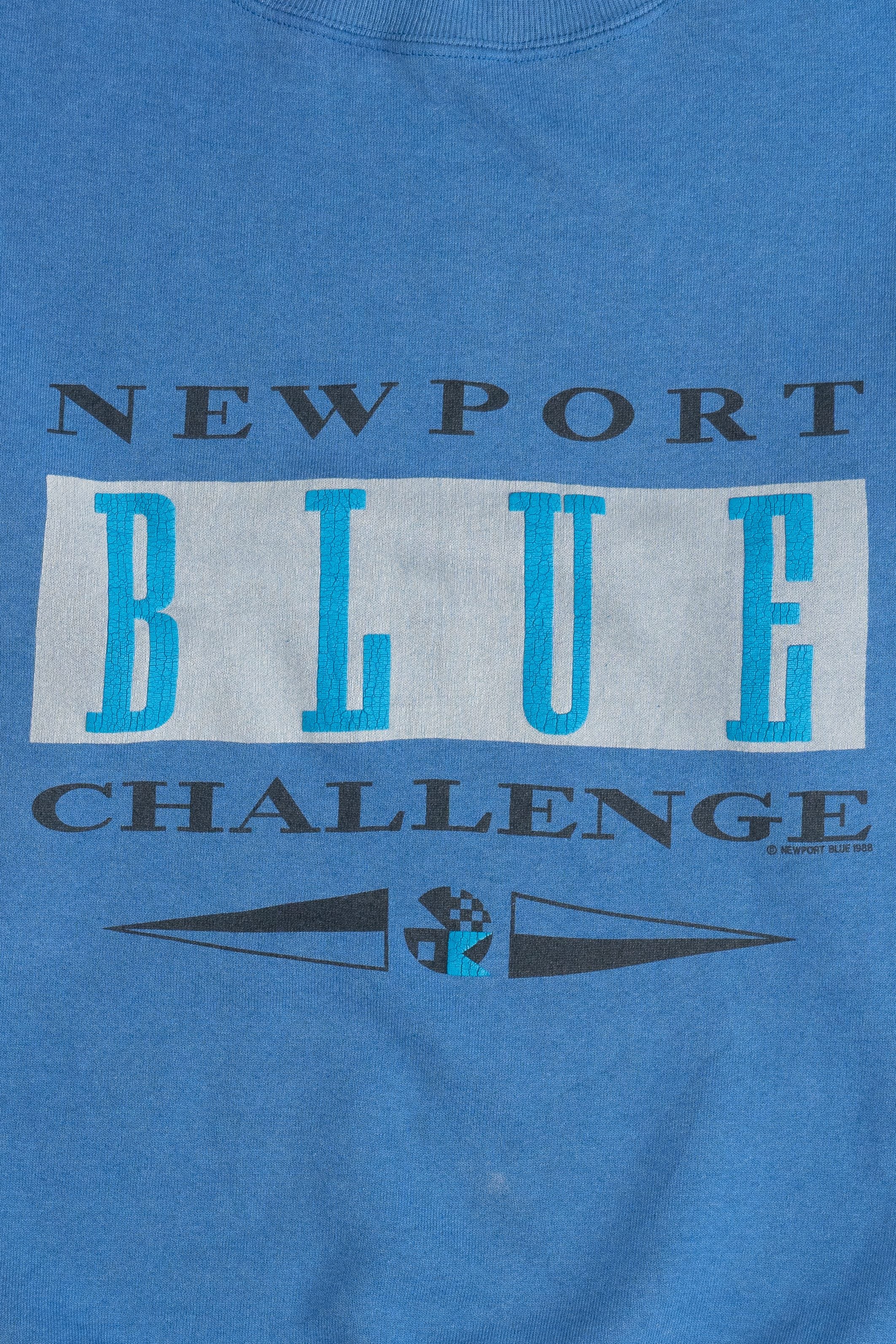 Vintage "Newport Blue Challenge" Newport Blue Sweatshirt (1990s)