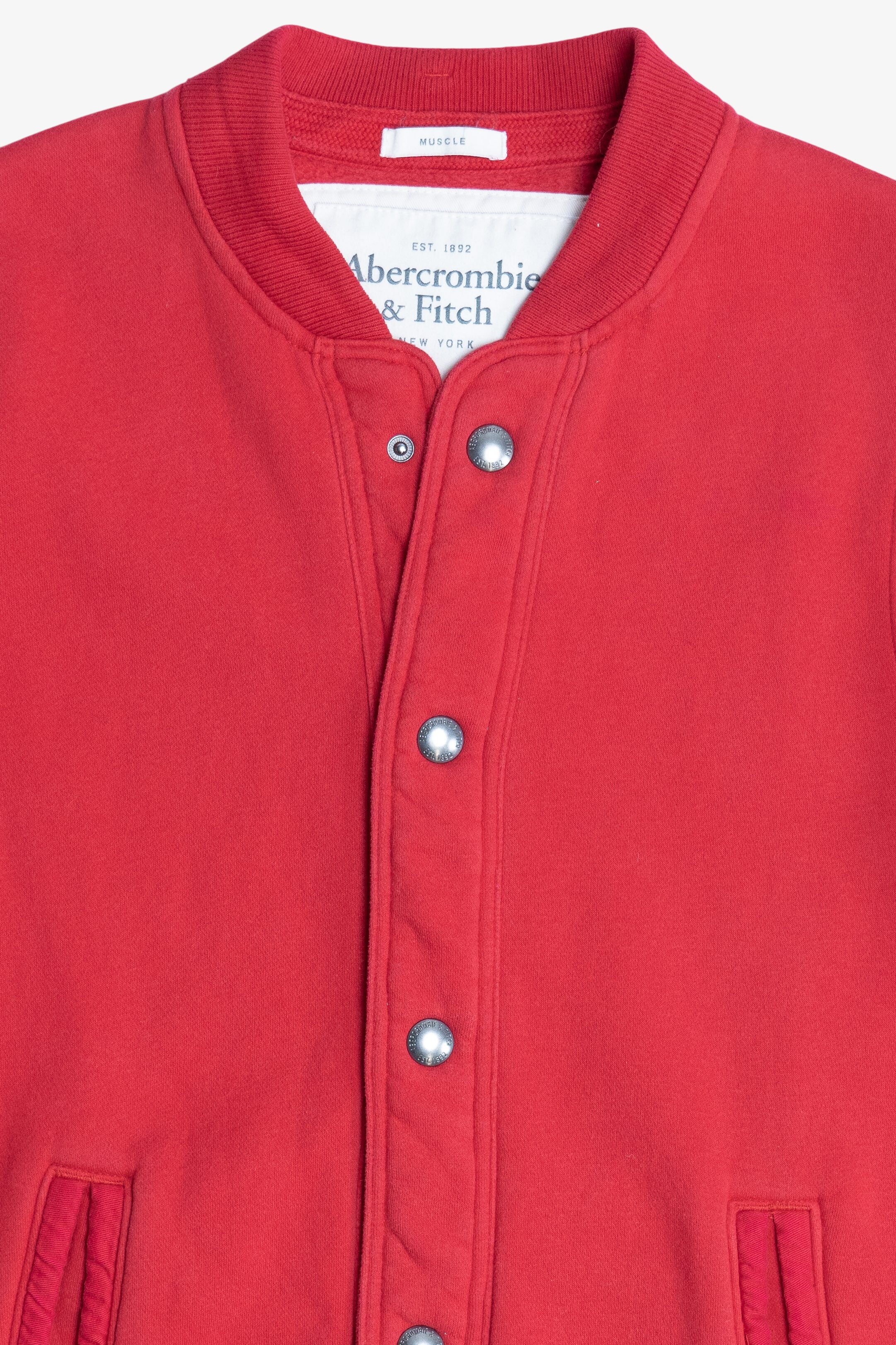 Abercrombie & Fitch Varsity Jacket Snap Front Sweatshirt (2010s)
