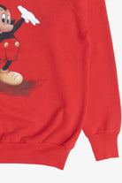 Vintage Hand Painted Mickey Mouse Raglan Sweatshirt (1980s)