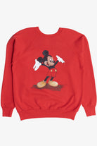 Vintage Hand Painted Mickey Mouse Raglan Sweatshirt (1980s)