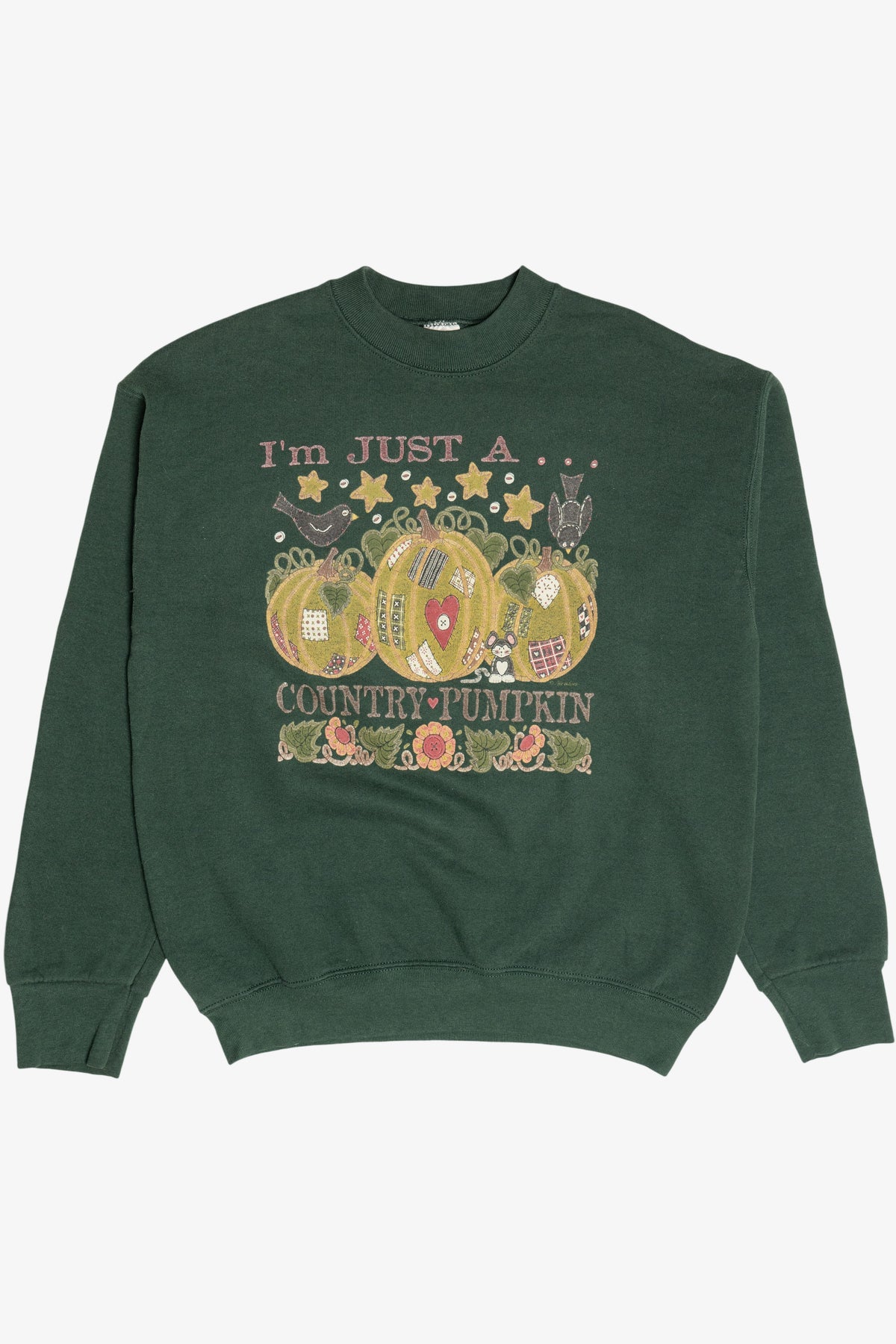 Vintage "I'm Just A Country Pumpkin" Fall Harvest Sweatshirt (1990s)