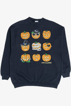 Vintage "Happy Halloween" Costume Dress-Up Halloween Pumpkins Sweatshirt (1990s)