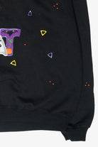 Handmade "Trick or Treat" Puff Paint Vintage Halloween Sweatshirt (2000s)