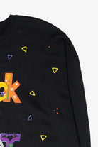 Handmade "Trick or Treat" Puff Paint Vintage Halloween Sweatshirt (2000s)