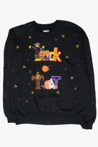 Handmade "Trick or Treat" Puff Paint Vintage Halloween Sweatshirt (2000s)